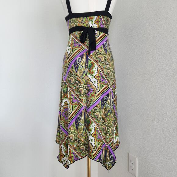 Vintage Y2K Dressbarn Purple Orange Fairy Dress Asymmetrical Midi Dress M - Picture 9 of 11